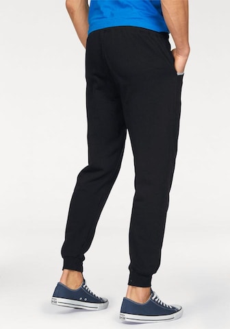 LONSDALE Tapered Pants in Black: front