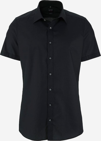 OLYMP Button Up Shirt in Black: front