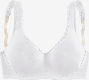 LASCANA T-shirt Bra 'Dope Dyed' in White: front