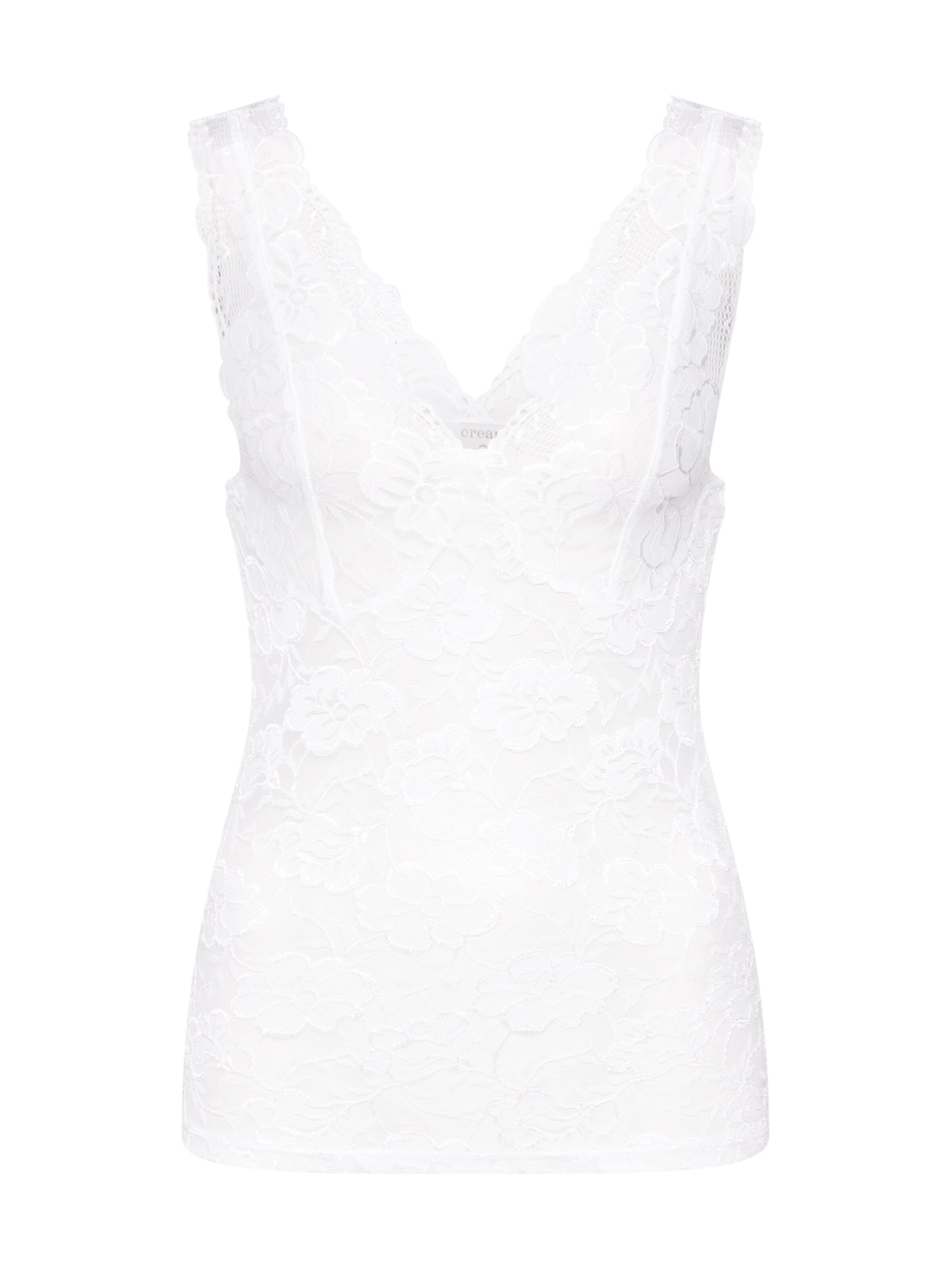 Cream Top 'Glaze' – bílá: přední strana