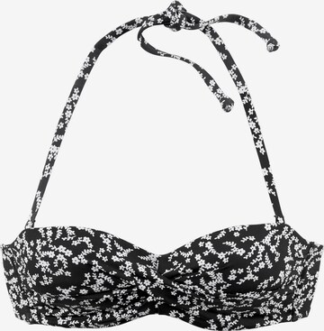 LASCANA Balconette Bikini top 'Meadow' in Black: front