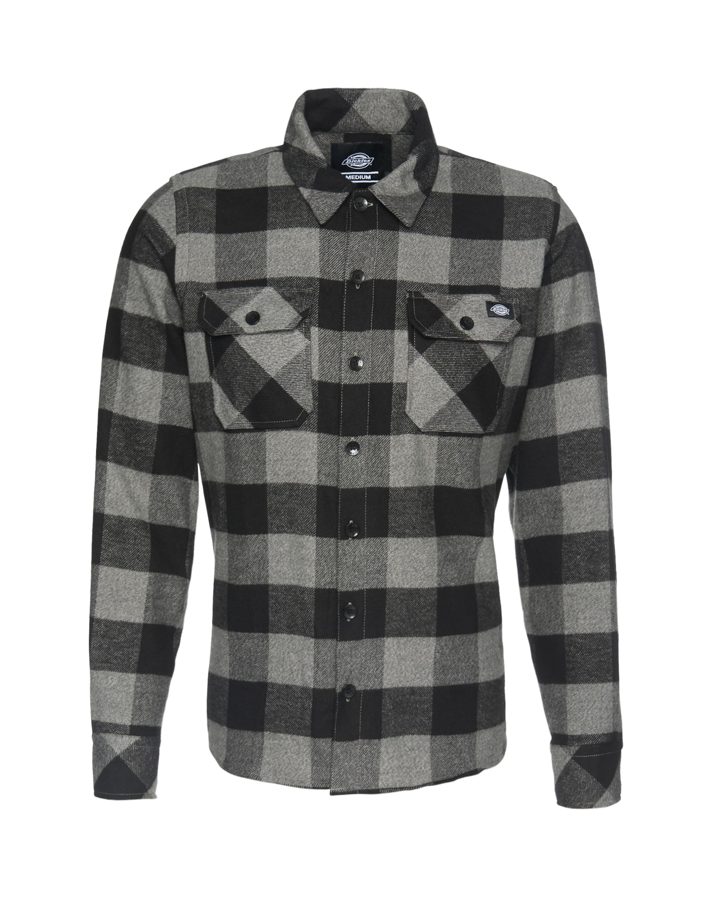 DICKIES - Overhemd 'Sacramento' in de kleur Grijs gemêleerd