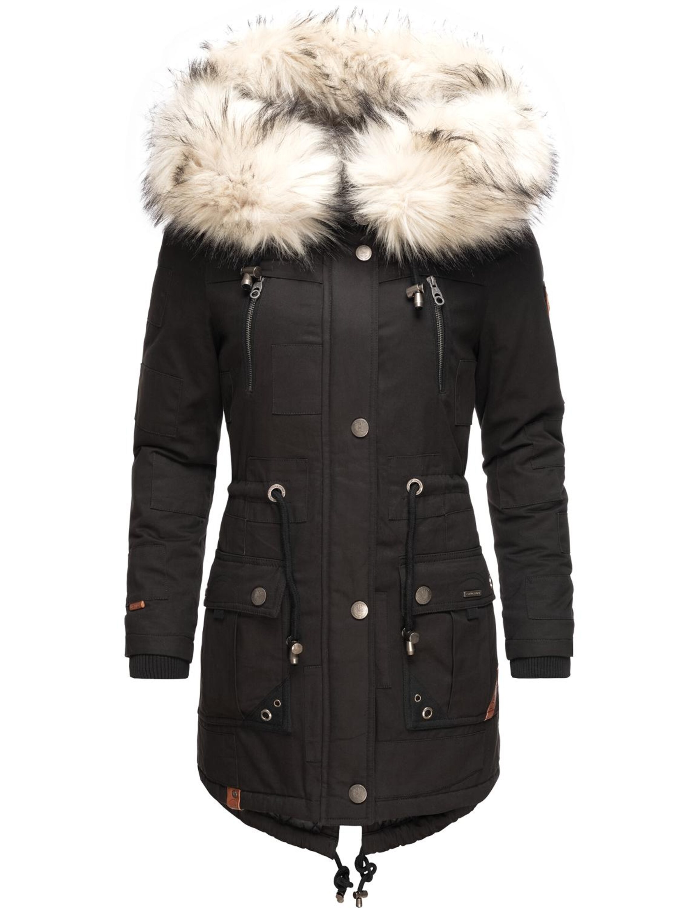 NAVAHOO Zimná parka 'Honigfee' - Čierna