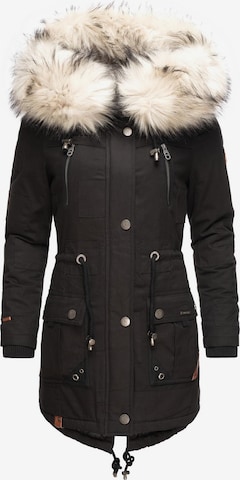 NAVAHOO Winterparka 'Honigfee' in Zwart