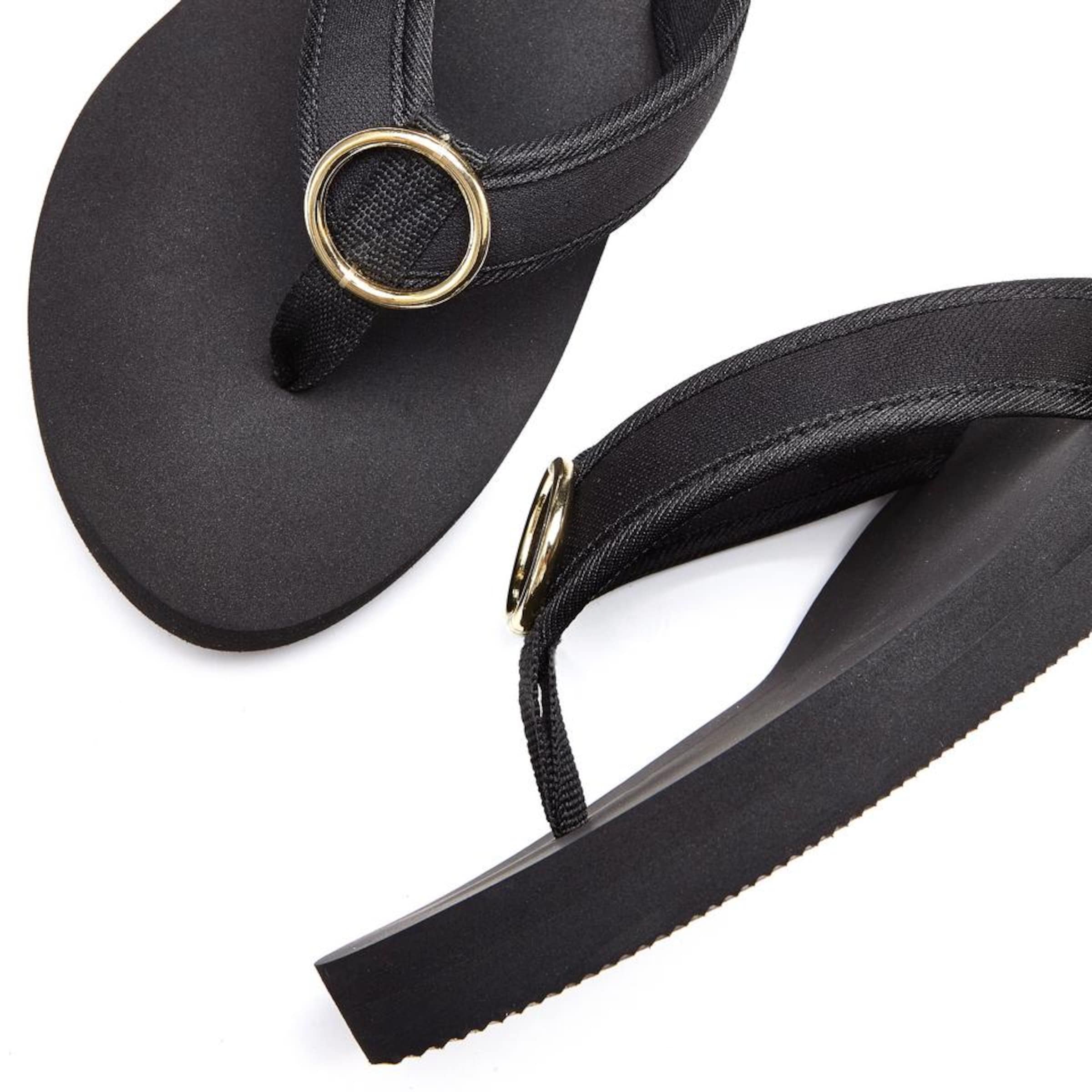 juoda LASCANA Šlepetės per pirštą