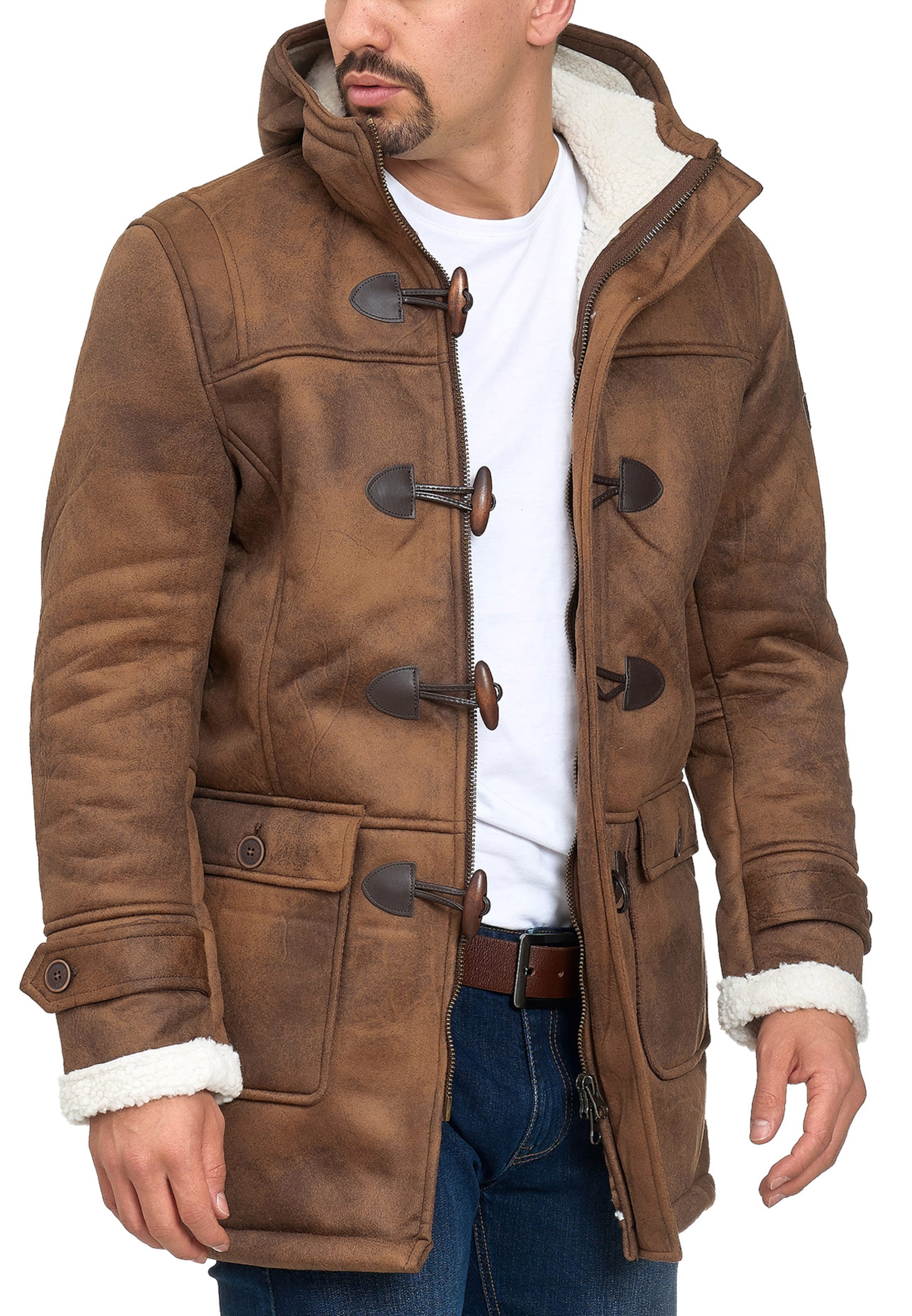 INDICODE JEANS Winterjas 'Calshot' in Bruin