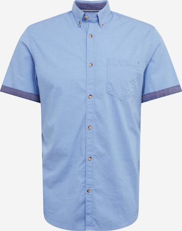 Coupe regular Chemise 'Ray' TOM TAILOR en bleu : devant