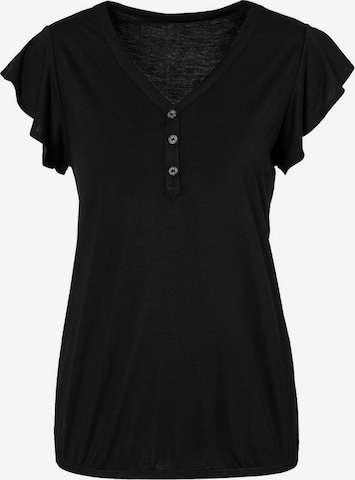 LASCANA Shirt in Schwarz