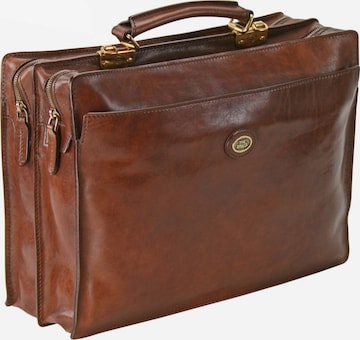 The Bridge Document Bag in Brown: front