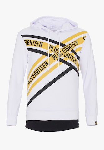 Sweat-shirt PLUS EIGHTEEN en blanc : devant