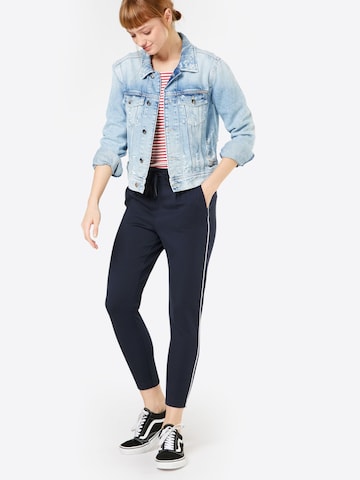 ONLY Slim fit Pleat-front trousers 'ONLPoptrash' in Blue