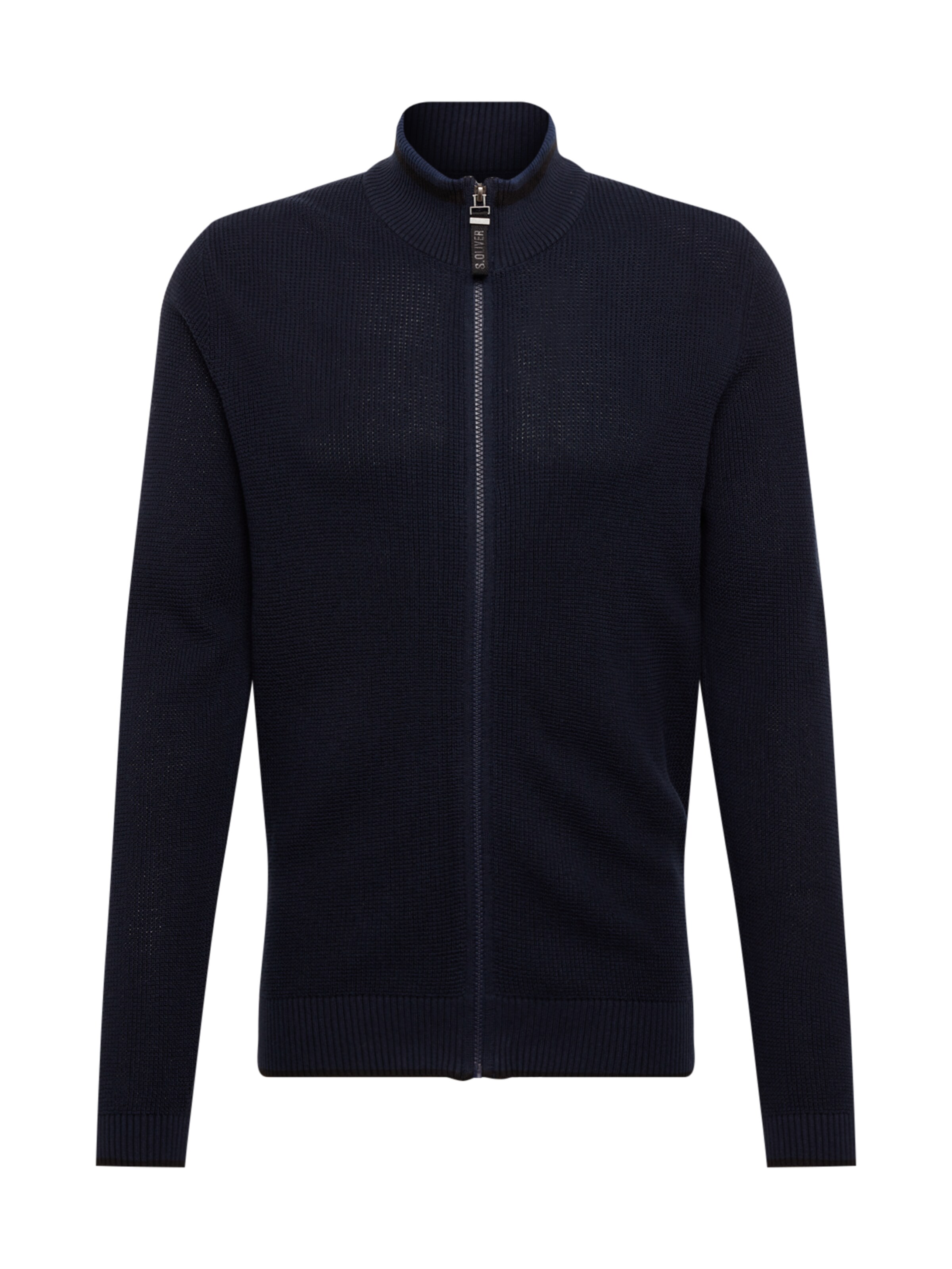 s.Oliver - Gebreid vest in de kleur Donkerblauw