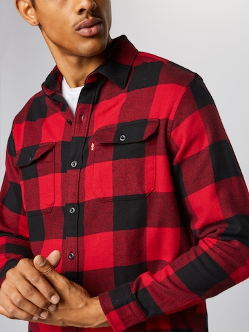 LEVI'S ® Comfort fit Button Up Shirt 'Jackson Worker' in Red