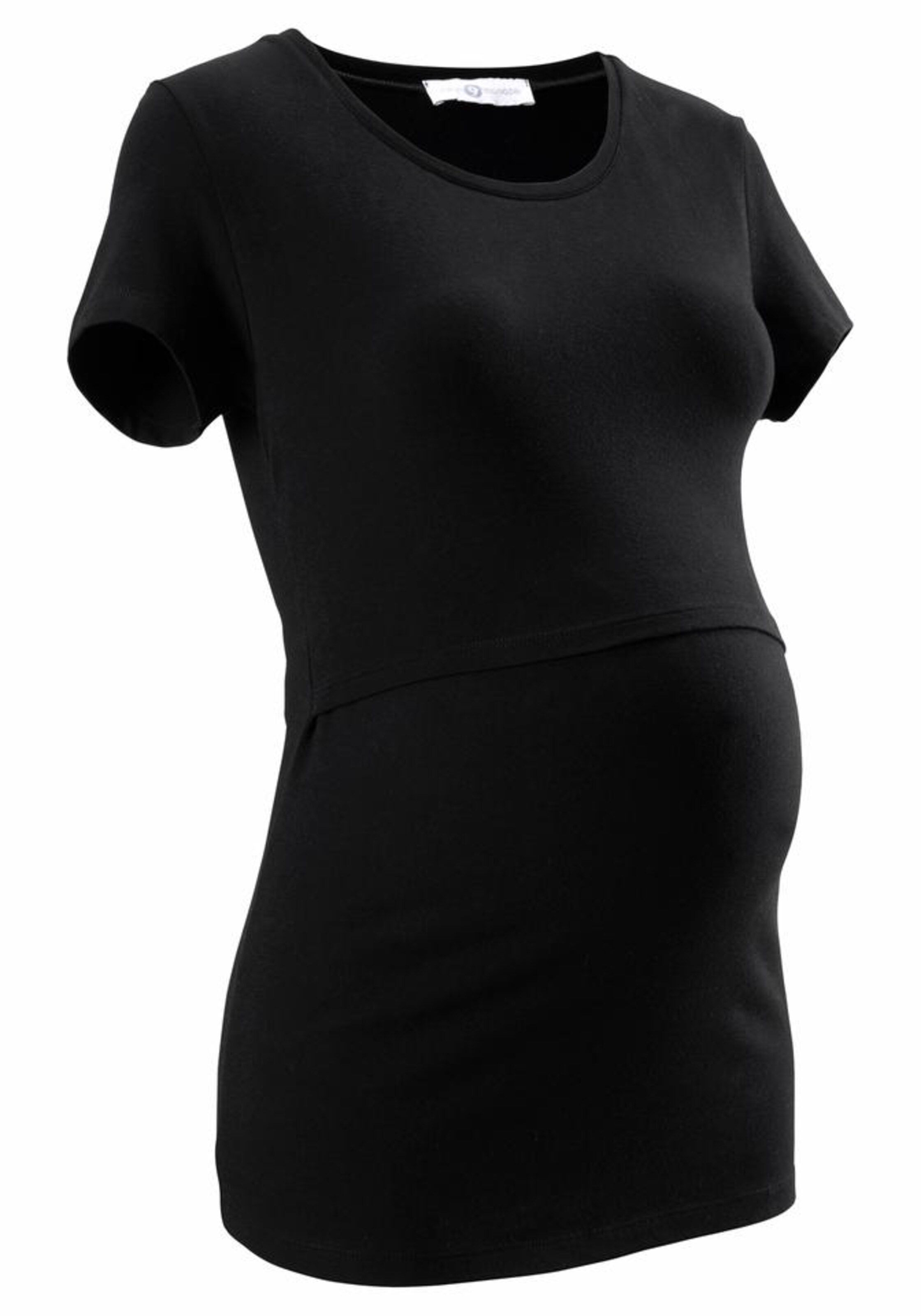 Neun Monate Umstandsshirt in Schwarz