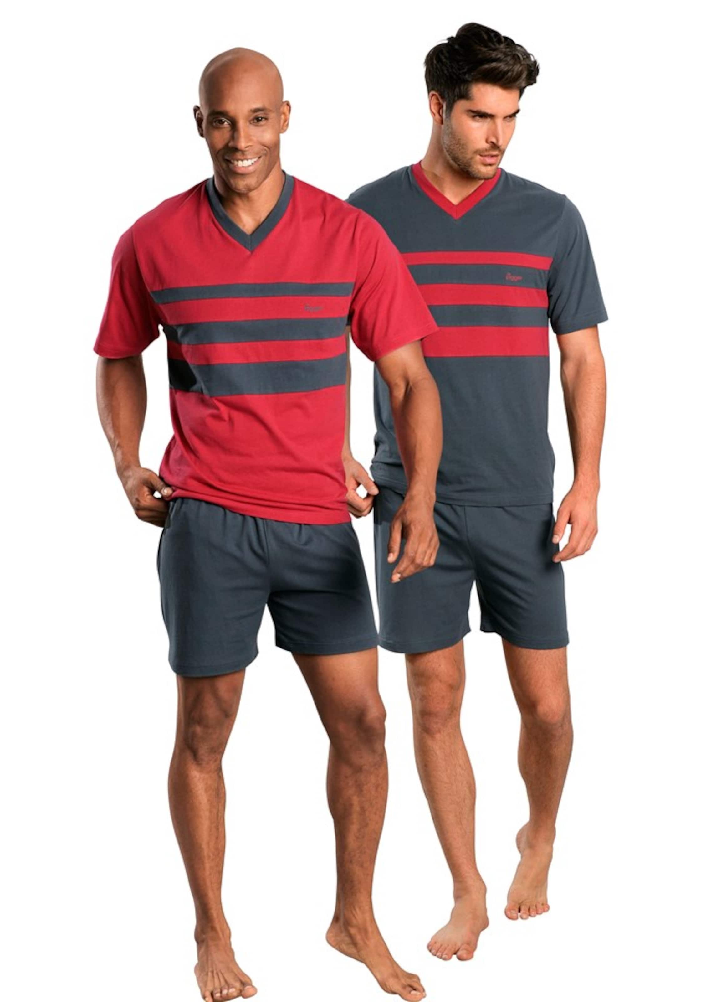 LE JOGGER - Pijama curto em cinzento: frente