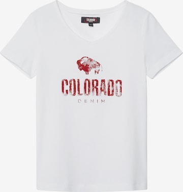 Colorado Denim T-Shirt 'Kimmi' in Weiß: predná strana