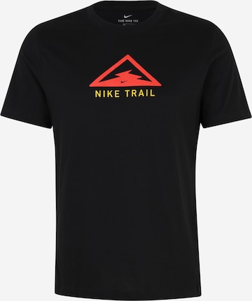 NIKE - Camiseta funcional 'Trail' en negro: frente
