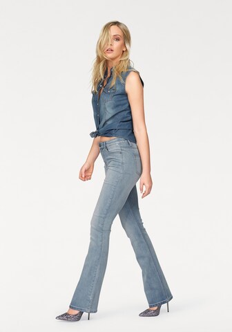 ARIZONA Bootcut High-waist-Jeans 'Bootcut' in Blau