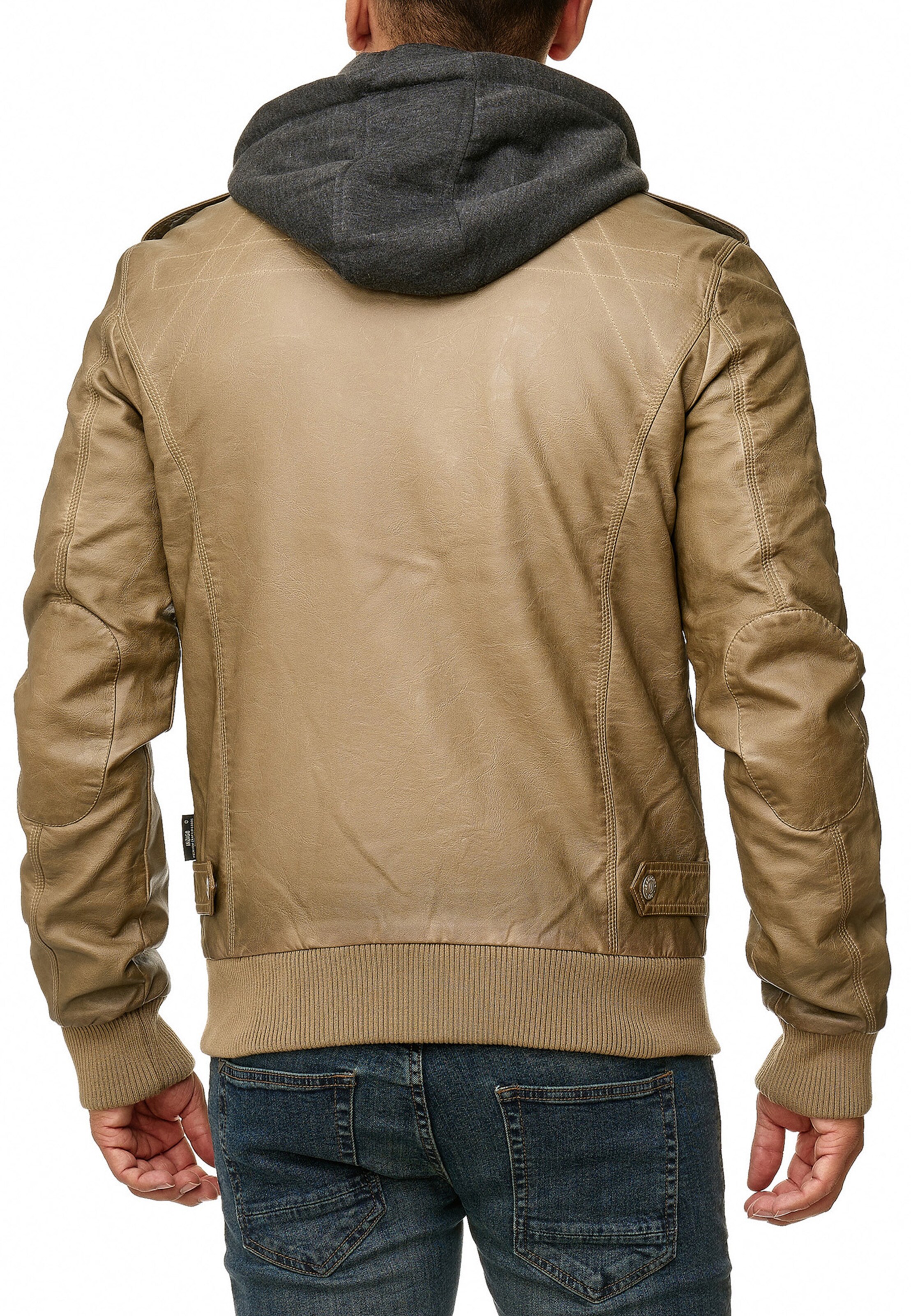 INDICODE JEANS Between-season jacket 'Aaron' in Beige