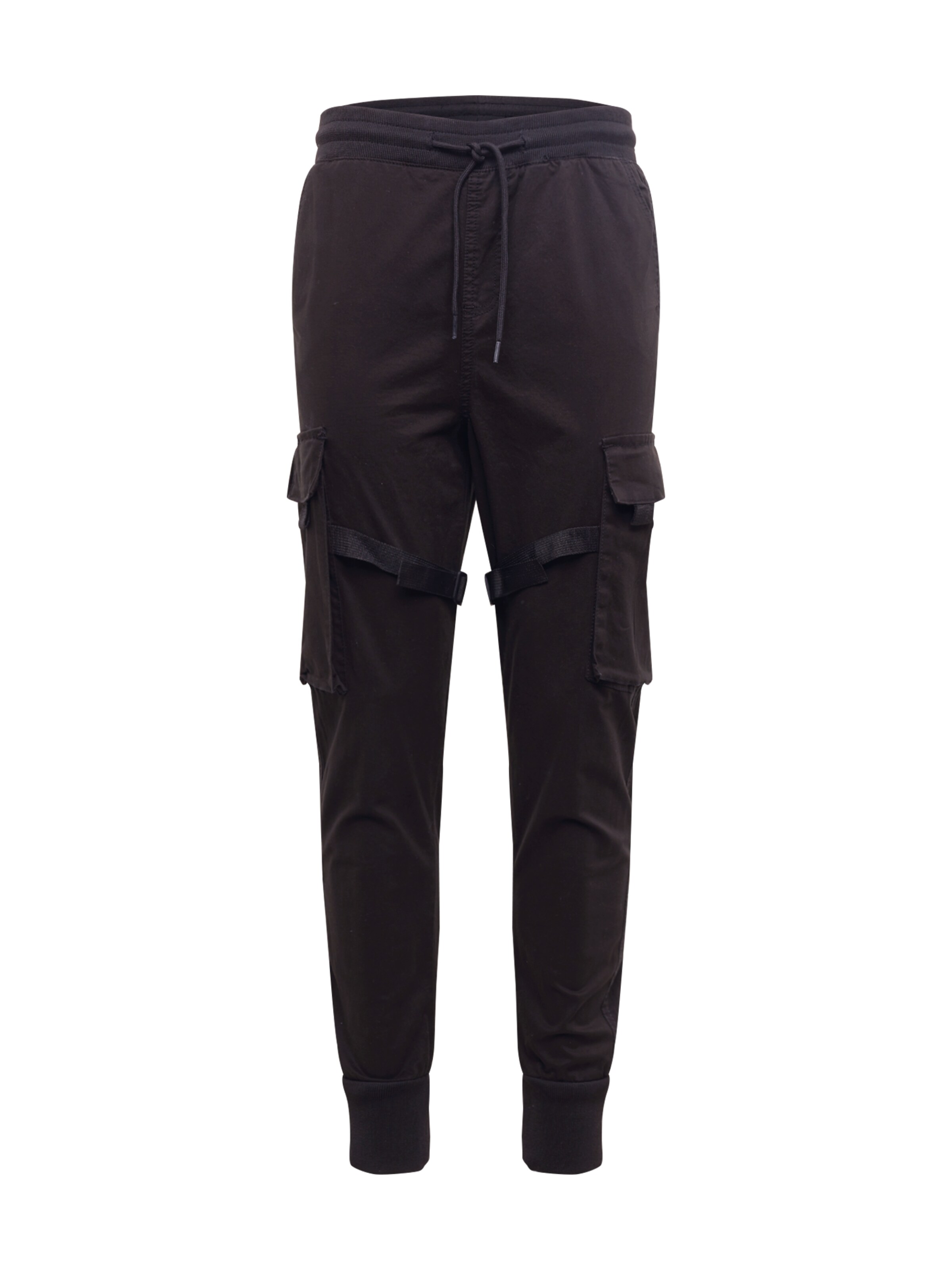 Tapered Pantaloni cu buzunare 'Tactical' de la Urban Classics pe negru: față