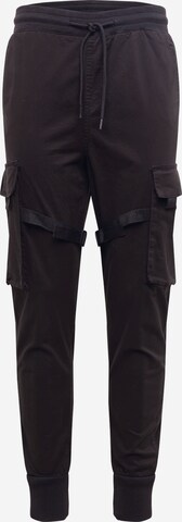 Effilé Pantalon cargo 'Tactical' Urban Classics en noir : devant