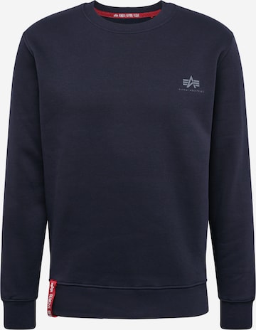 ALPHA INDUSTRIES Sweatshirt in Blauw: voorkant