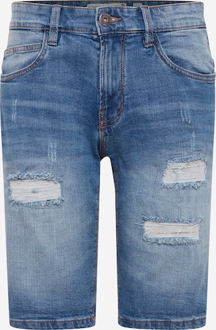 INDICODE JEANS Regular Jeans 'Kaden Holes' i blå: forside