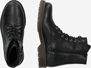 Apple of Eden - Botines con cordones en negro: lado