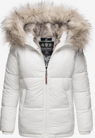 NAVAHOO Winter Jacket 'Tikunaa' in White: front