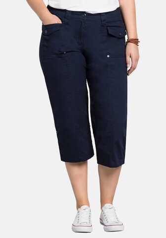 SHEEGO Regular Pants in Blue: front