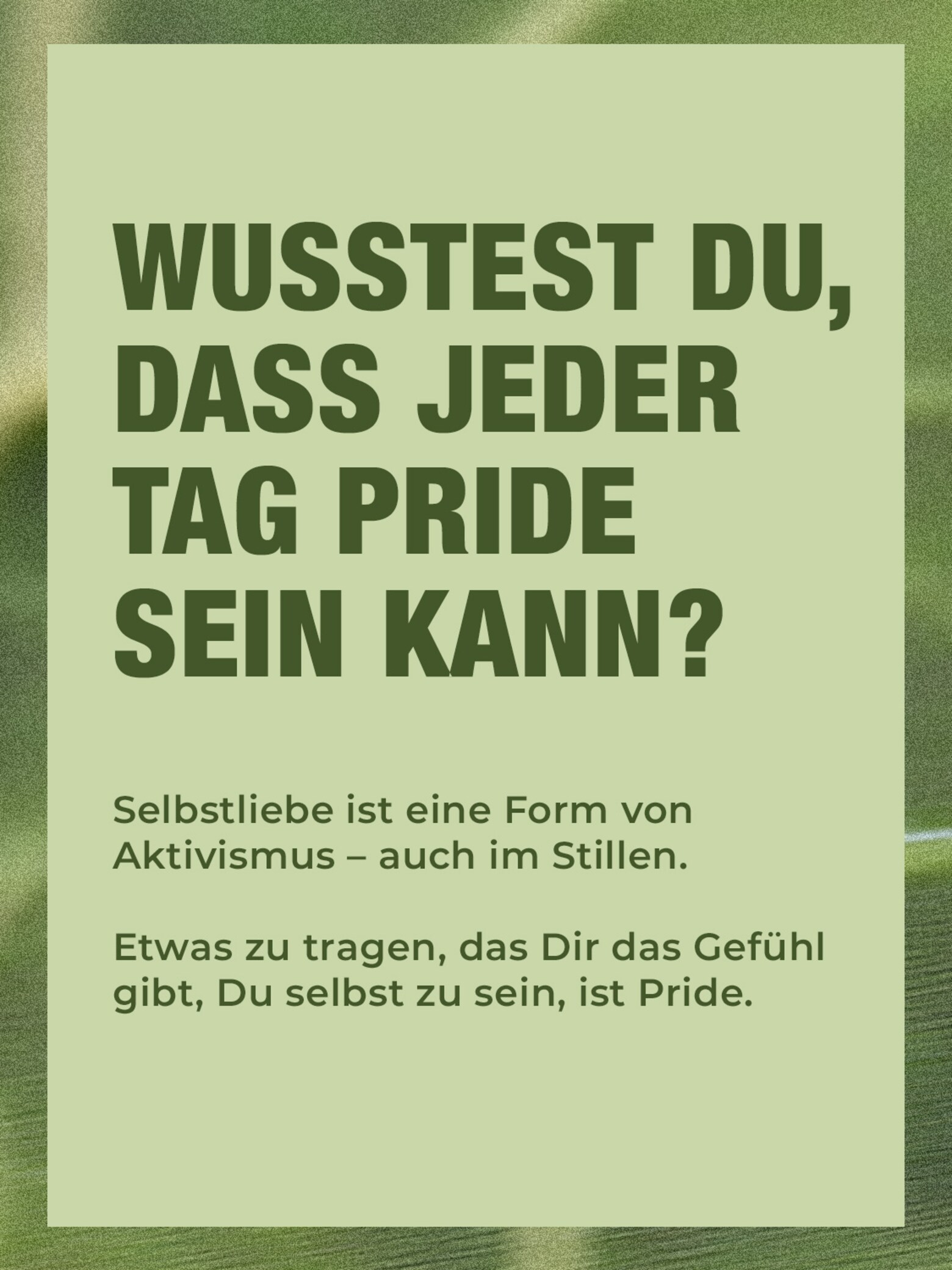 Finde die Farbe für Dein Leben „Ich bestimme mein Leben.“