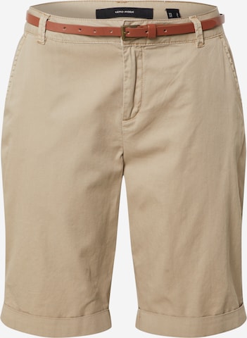 Regular Pantalon chino 'Flash' VERO MODA en beige : devant