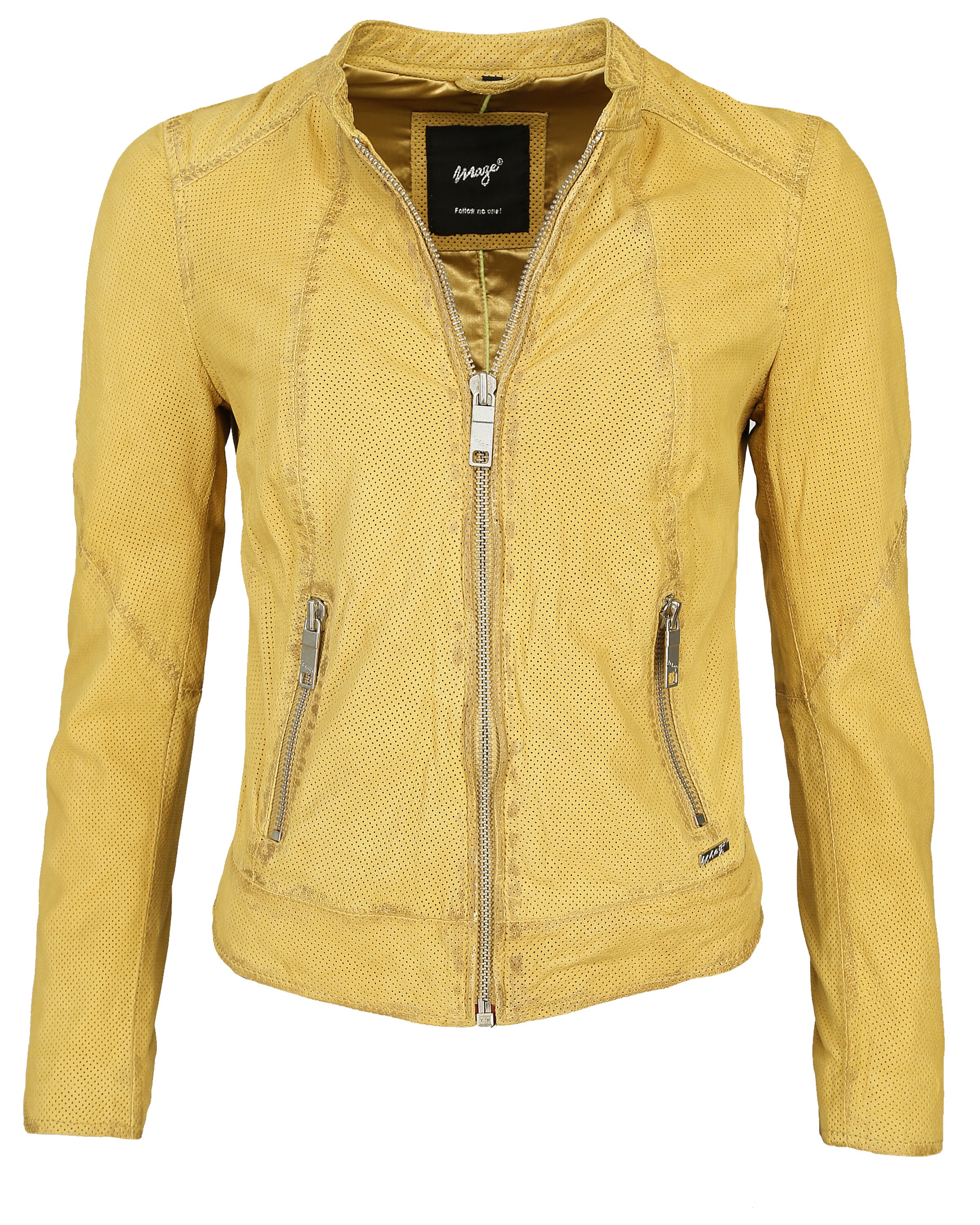 Maze Between-Season Jacket ' Mabel ' in Yellow: front