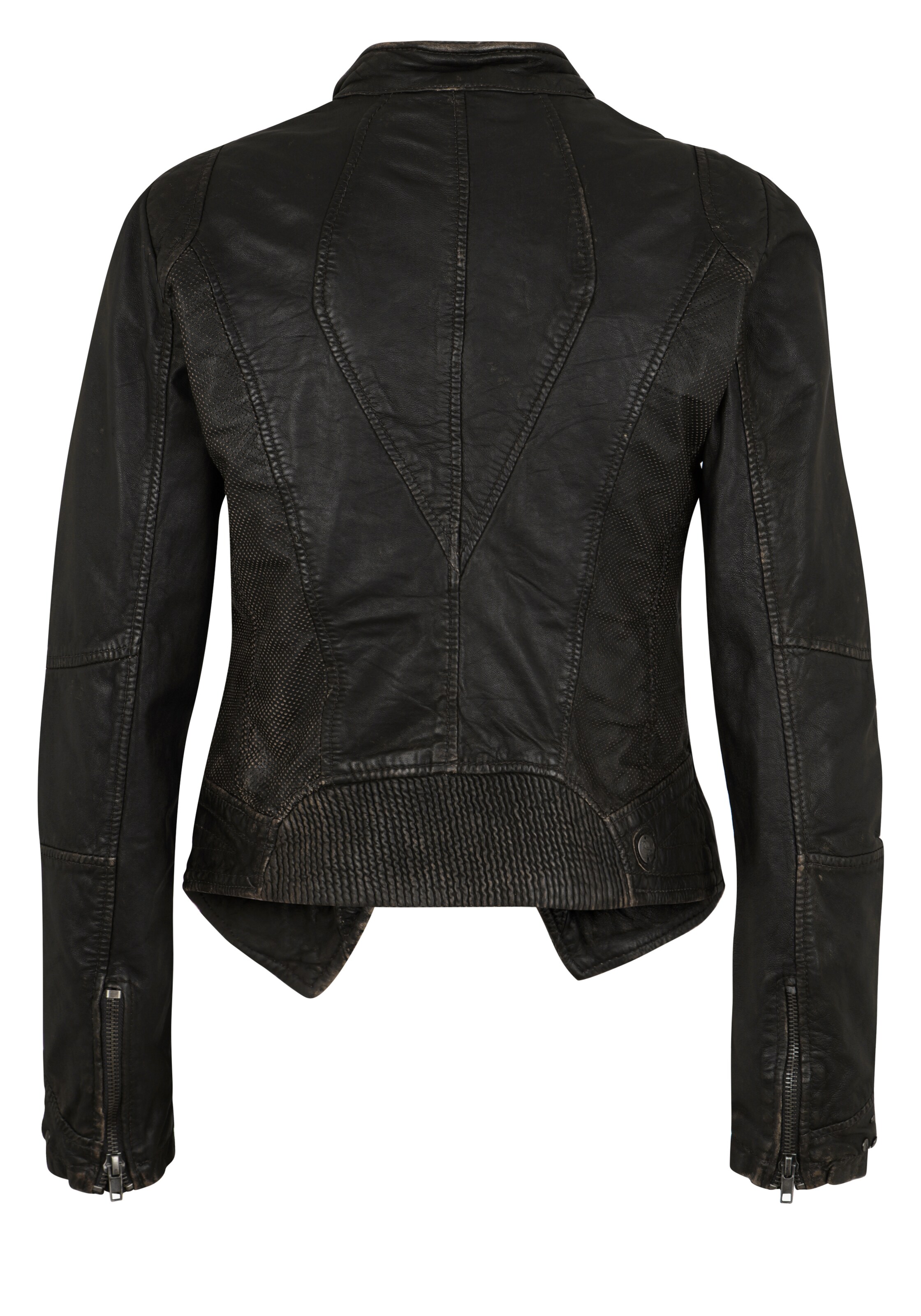 Miracle of Denim Lederjacke in Schwarz: Vorderseite
