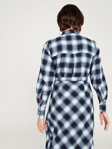 EDITED Bluse 'Hazel' in Blau: Rückseite