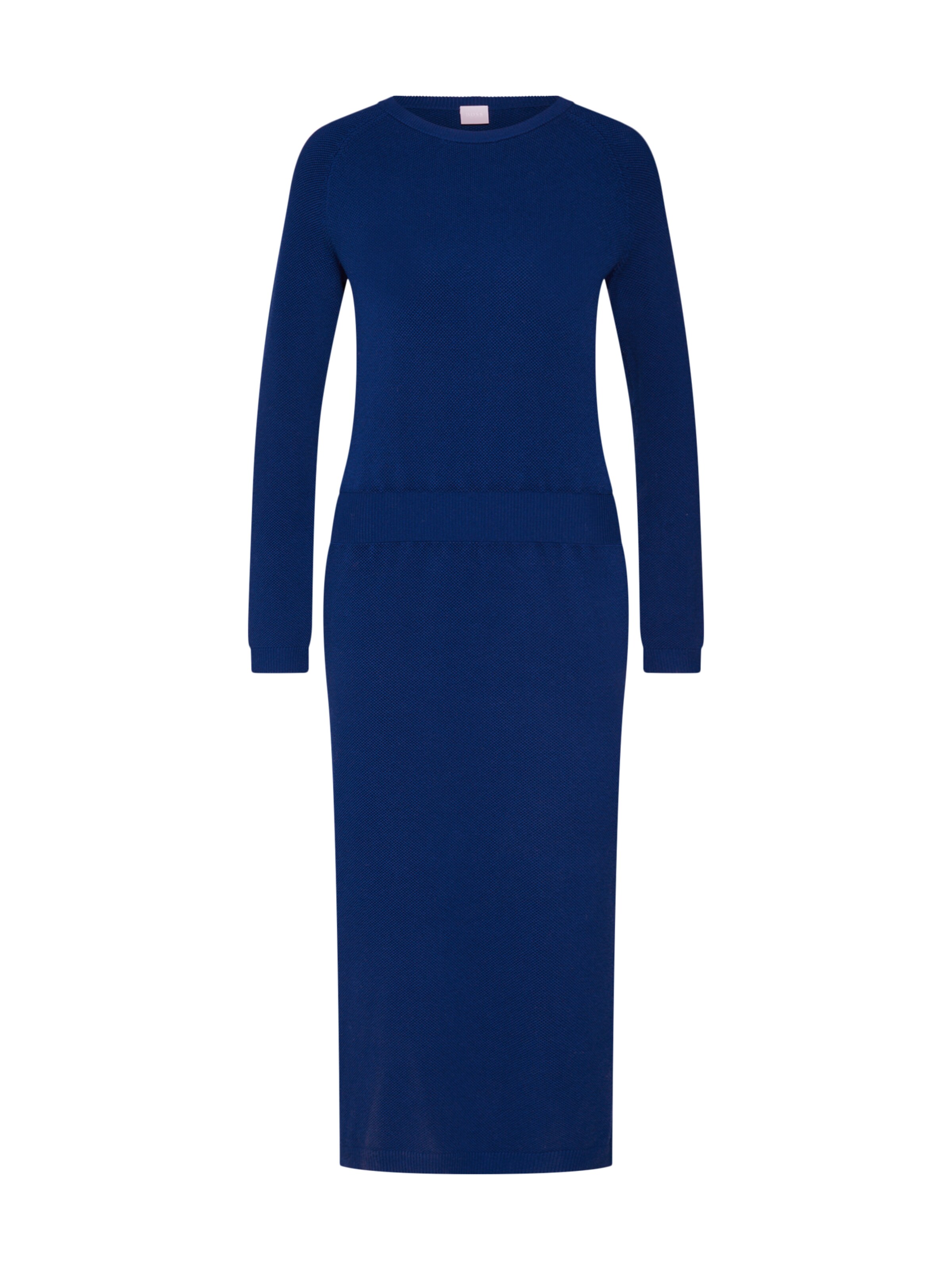 BOSS - Gebreide jurk 'Ipleame' in de kleur Blauw