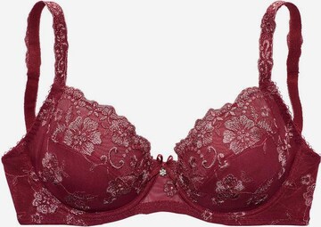 LASCANA Push-up Bra in Red: front