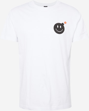 Mister Tee Shirt 'Smiley Bomb' in Weiß: predná strana