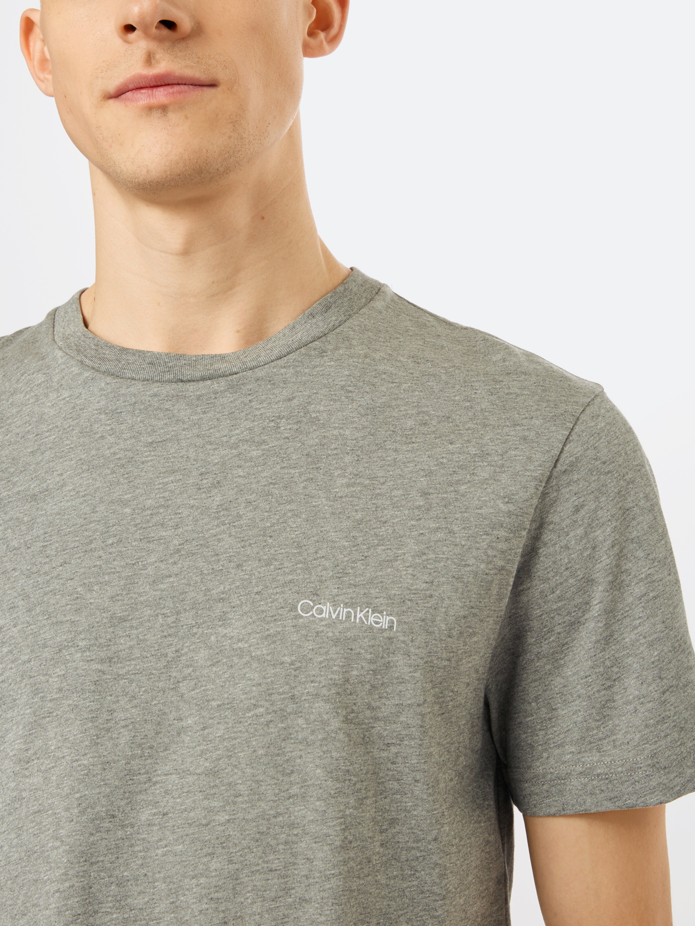 Premium T-Shirt Calvin Klein en Gris Fumé, Gris Chiné 