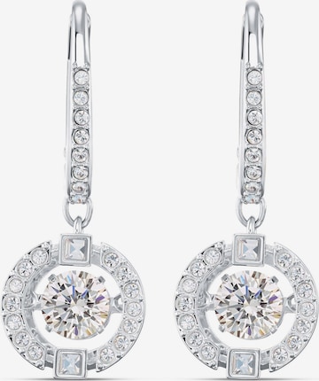 Boucles d'oreilles 'Sparkling Dance' Swarovski en argent : devant