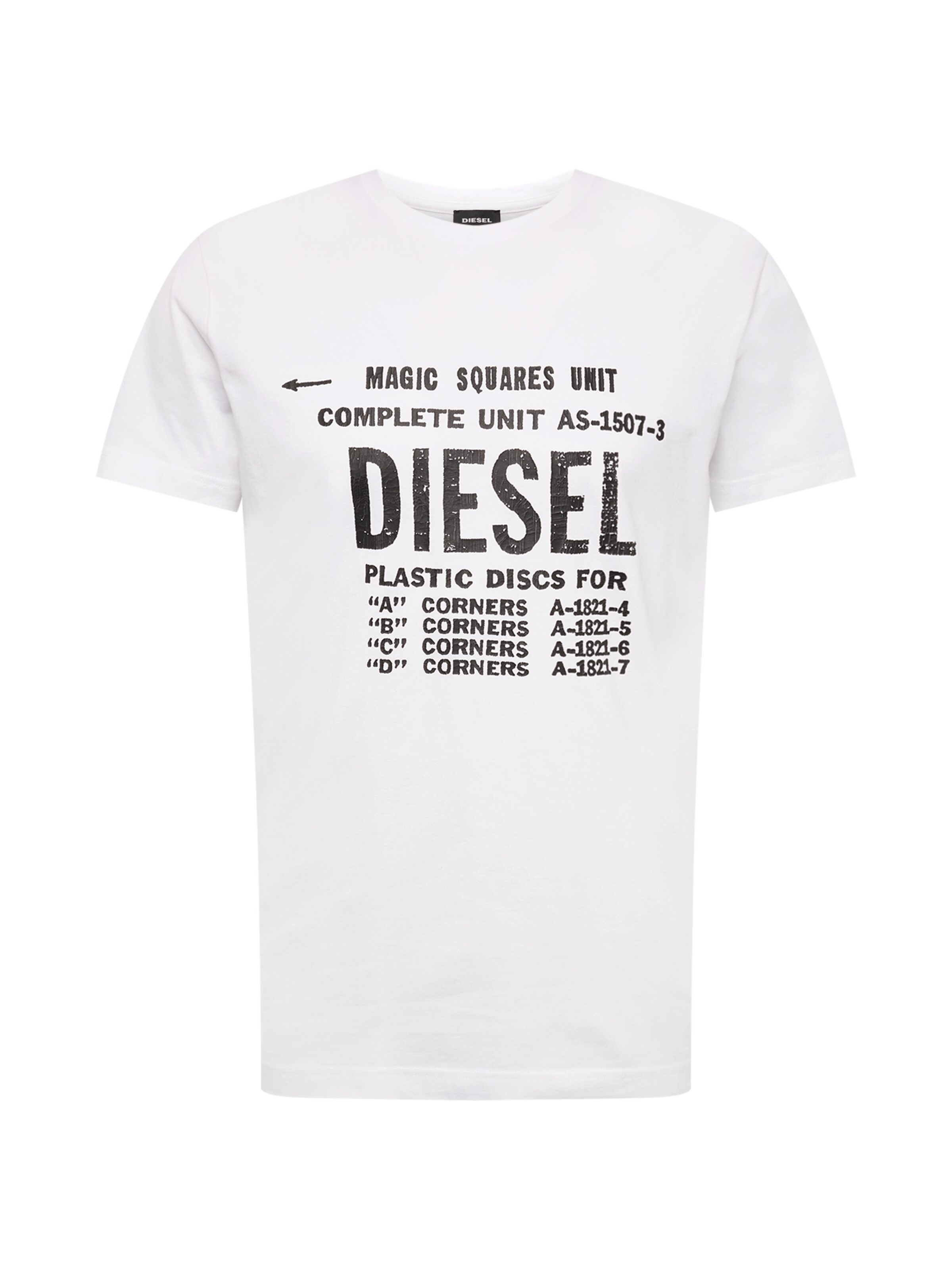 DIESEL - Shirt 'T-DIEGO-B6 ' in de kleur Wit