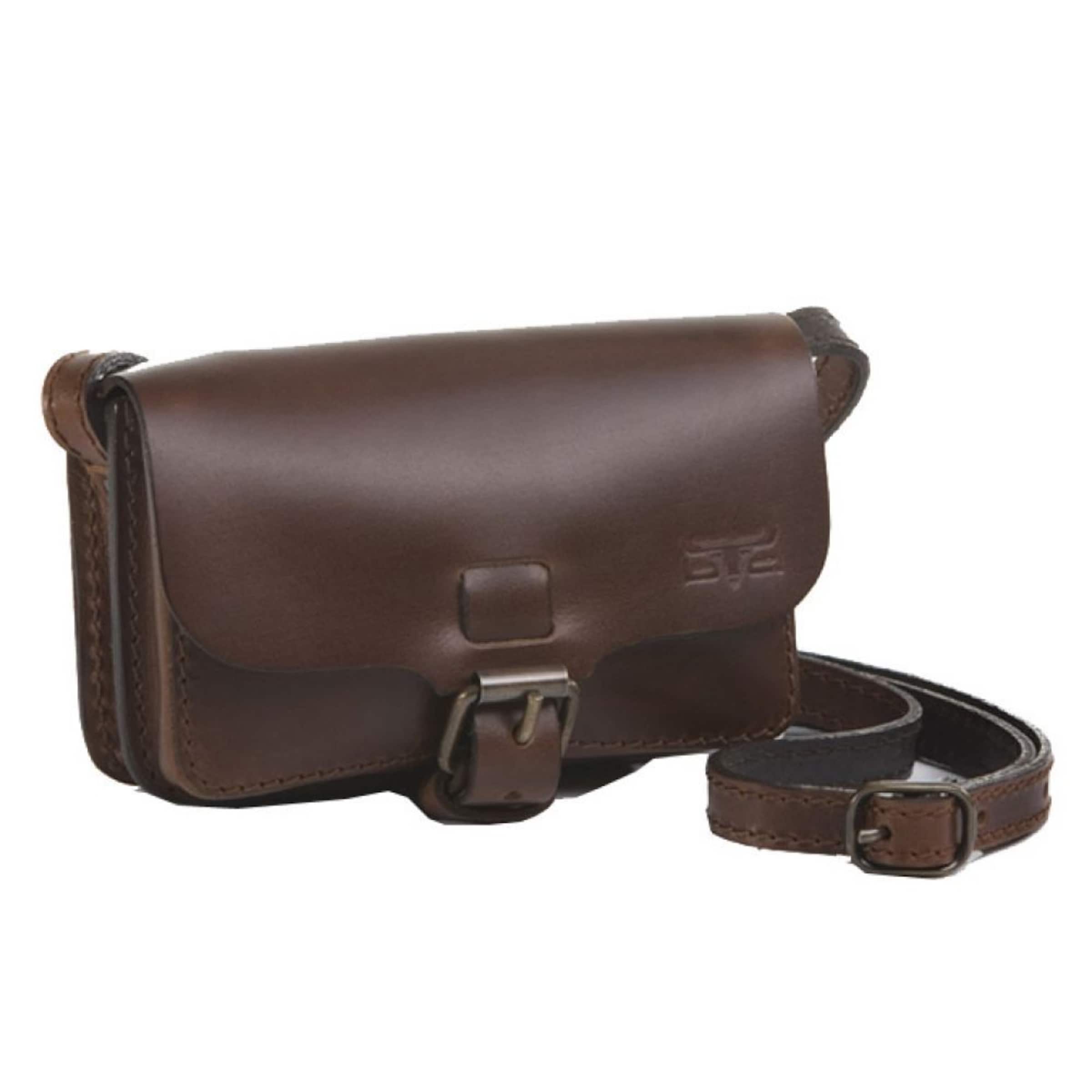 MIKA Schoudertas in Bruin: voorkant