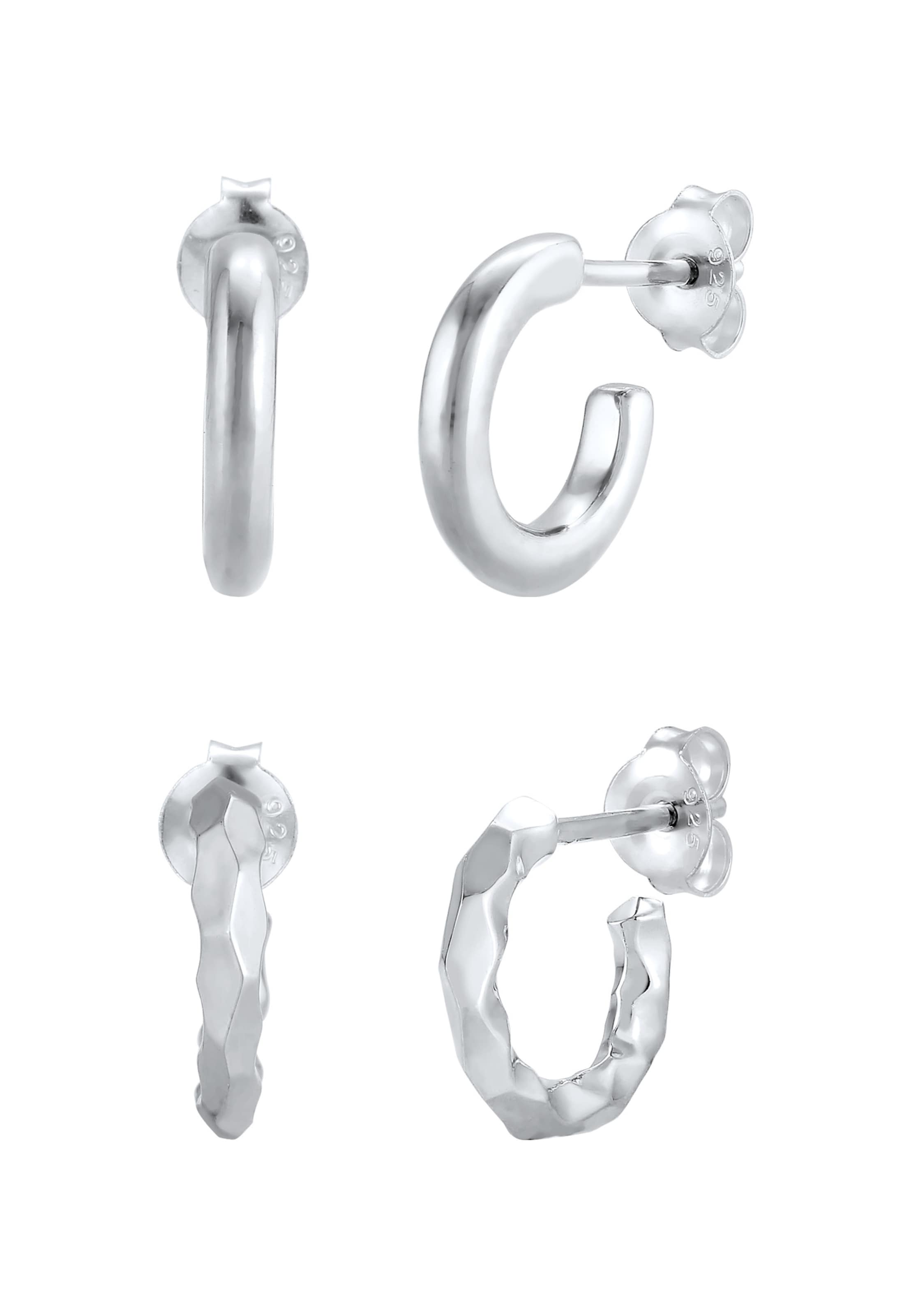 sidabrinė ELLI Auskarai: priekis