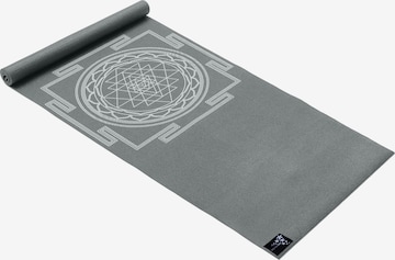 YOGISTAR.COM Mat 'Basic Sri Yantra' in Grey: front