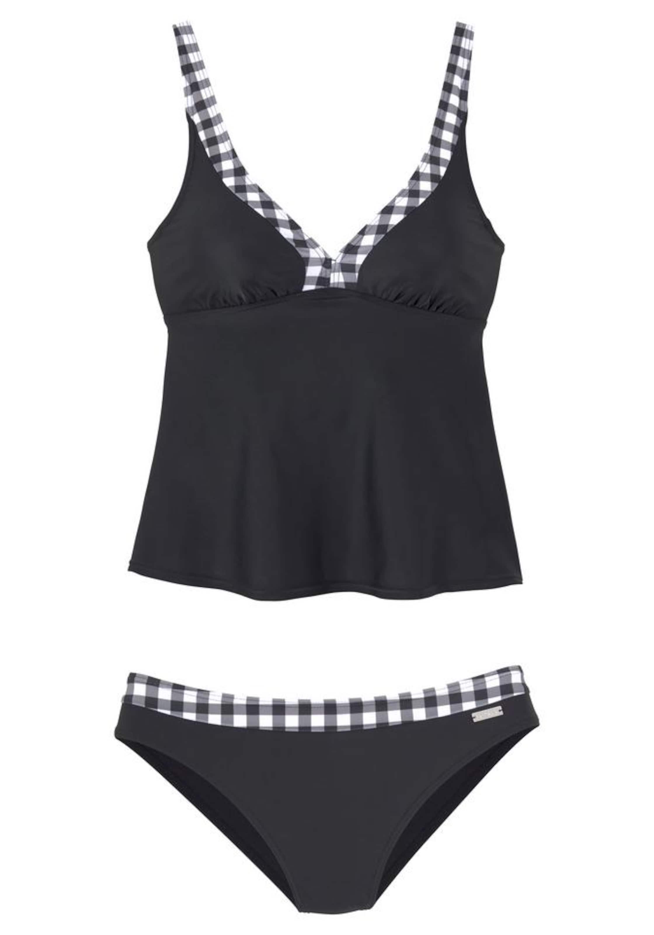 LASCANA Triangel Tankini in Schwarz: Vorderseite