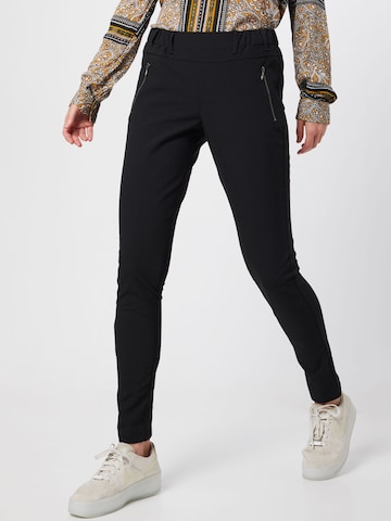 Coupe slim Pantalon 'Jillian Vilja' Kaffe en noir : devant