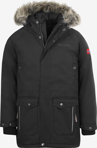 TROLLKIDS Outdoor jacket 'Nordkapp' in Black: front
