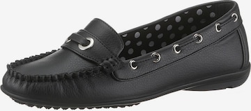 CITY WALK Moccasins in Black: front