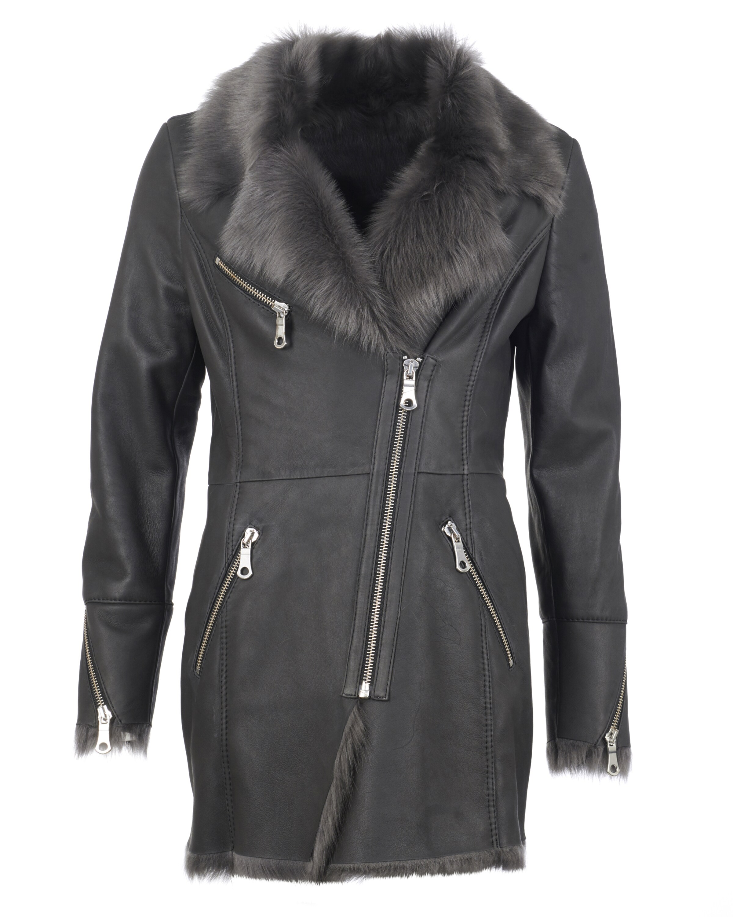 Maze - Wintermantel 'Lydia' in de kleur Donkergrijs