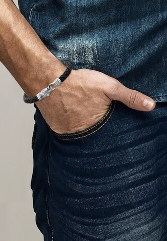 Bracelet 'Schlange' KUZZOI en noir